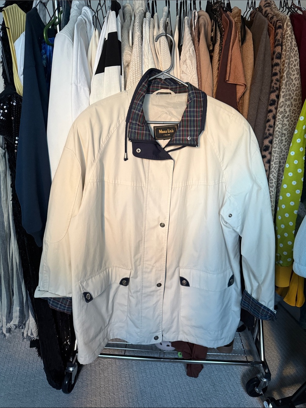 Vintage 90’s Mona Lisa cream field jacket